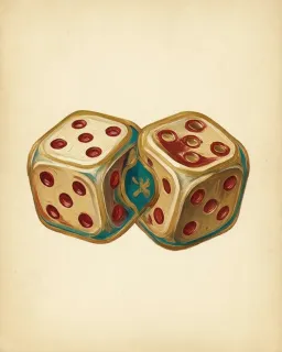 Two matching ivory dice side by side